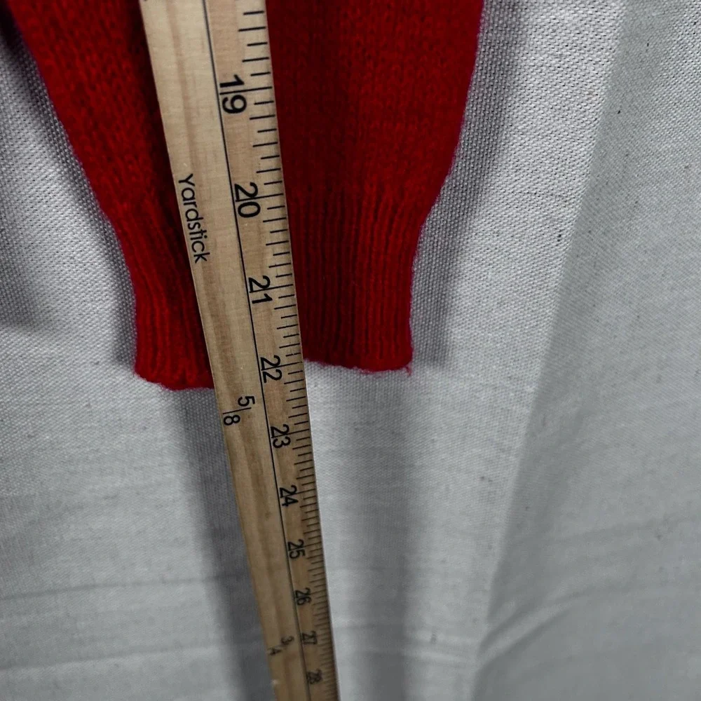 Initially‎ Yours VTG Red Shetland Wool Crewneck Sweater Women S Made In England